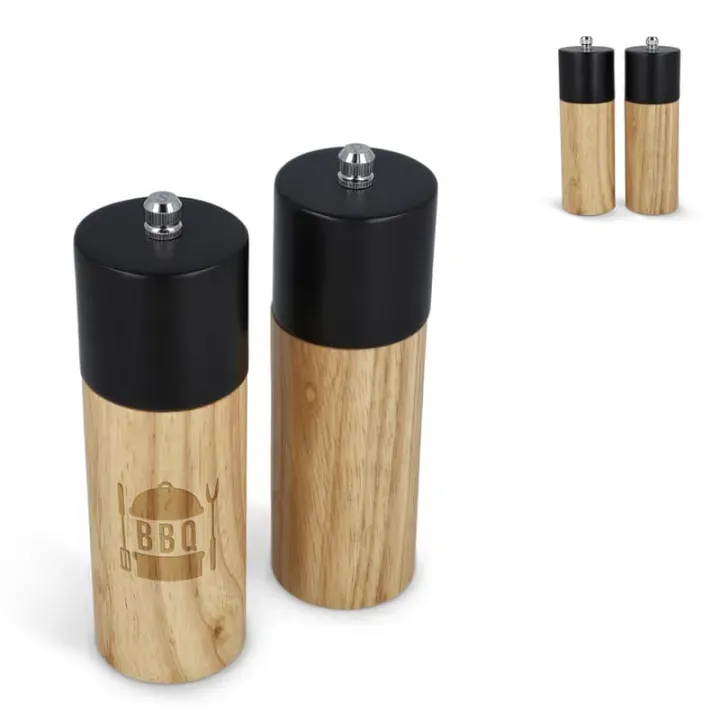 InSideOut Wooden Salt and Pepper Mill set - LT57209 (gadzety reklamowe)